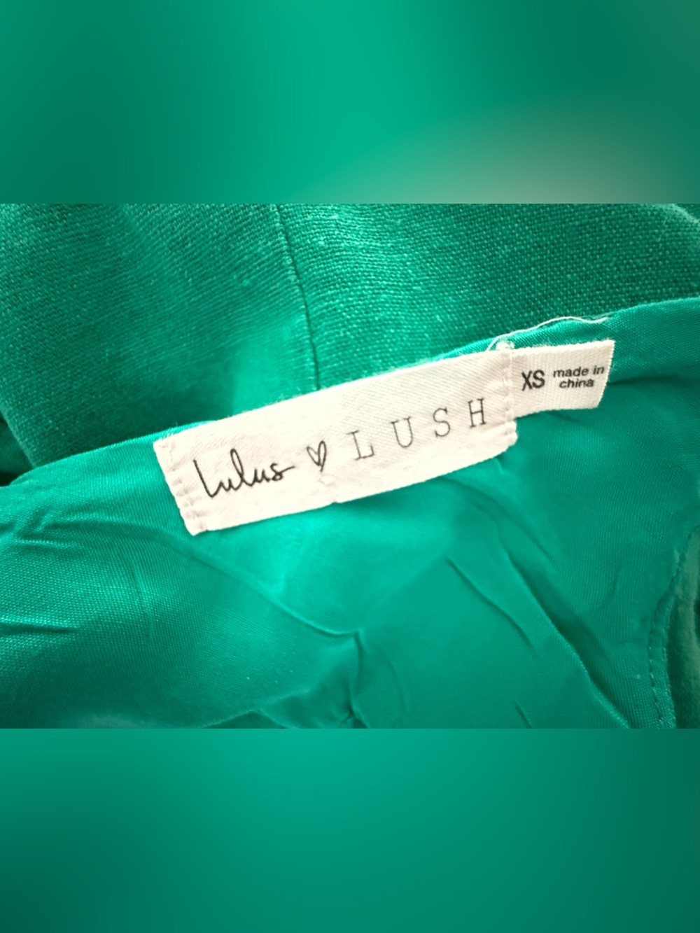 Lulus Green Linen Blend Wrap Mini Dress XS - Picture 2 of 9